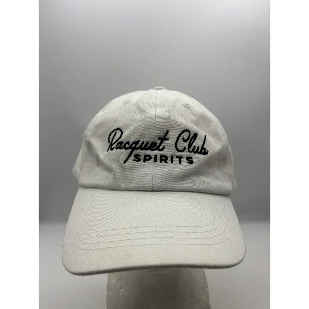 Racquet Club Spirits Hat Off White Cream Dad Cap Cotton Adjustable Palm Springs